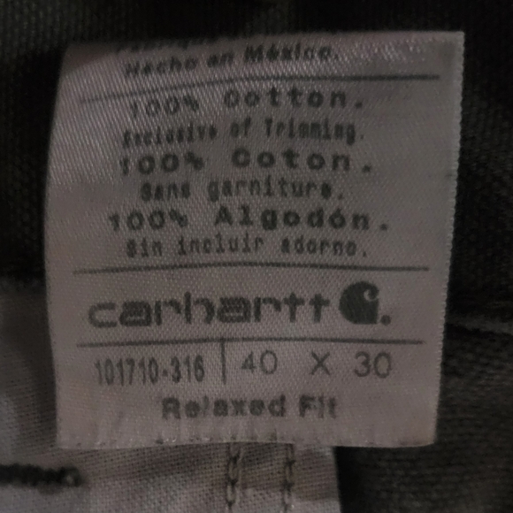 Carhartt Carpenter Pants Men's 40x30 Green Distressed - Picture 6 of 9